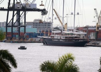 Jeff Bezos’ Superyacht Is So Massive It Had to Be Docked Next to Oil Tankers in Florida