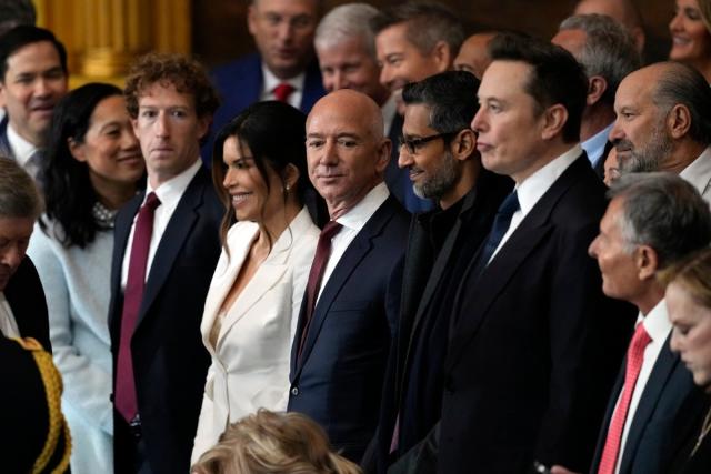 Tech Moguls Who Grinned Behind Trump at Inauguration Lose Billions in Wake of His Tariffs Announcement